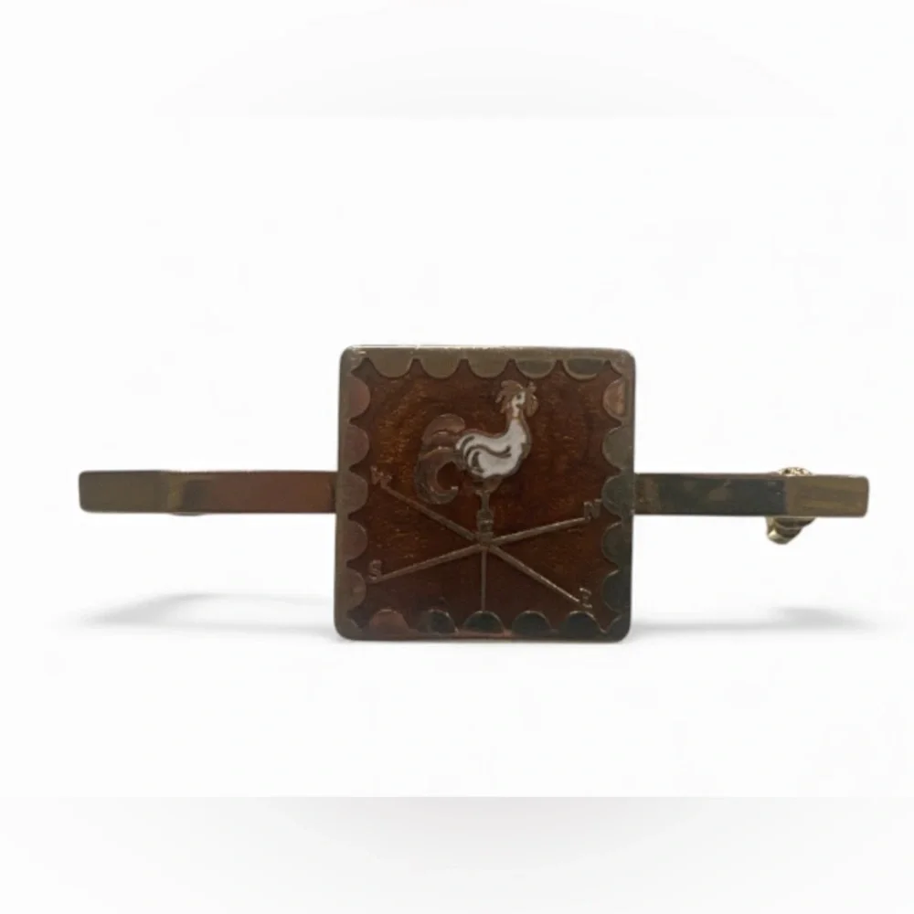 Vintage Rooster Weather Vane Bar Pin #9011